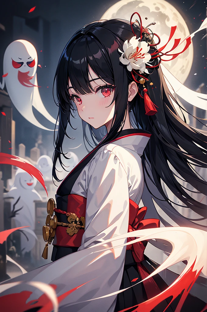 shoot from below、Showing nipples、Zashiki-warashi、Apparition、ghost、Japanese style、Shoji screen、tatami、ghost屋敷、darkness、Late Night、kimono、Bob、Girl、Girl、Younger、Baby Face、flat chest、Black Long Hair、Dynamic Angle、Glaring、Eyes open、ball、Flower Hair Ornaments、Geta or bare feet