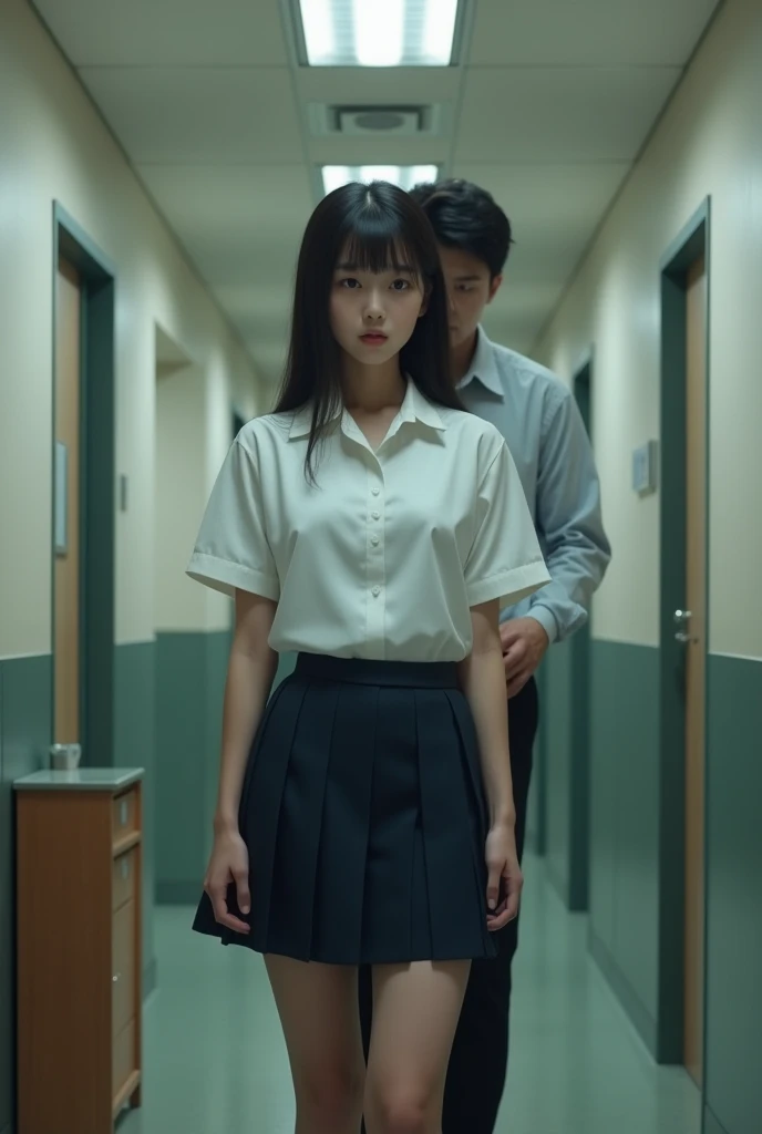 A beautiful Japanese girl with fair skin and angelic features.......... She is a teenager、Looks like a slender middle school student. The girl is wearing a ballet costume, tome'a little embarrassing for her. She has a childish appearance with a flat chest. The stage is a hospital, especially in pediatric wards. The doctor is conducting a medical examination of the girl, Includes genital examination. The atmosphere inside the hospital is professional and clean.......... The girl is a little nervous about the vaccination she is about to receive.......... The artwork is、Must be realistic, Highly detailed photorealistic quality, high resolution render。. Color palette should be soft and pastel, Gives a cute and innocent atmosphere. Lighting should be balanced and natural, Beautifully illuminate the scene.、Show nipples、Underpants1becomes a sheet、Flipping through underwear、Pained look、receive an injection、Hold the knife、Rehabilitation、male scary sexual doctor、sexual harassment、Examination without clothing、male genitalia-shaped device、Diagnosis of female genitalia、Pediatric specialty hospital、Vibrator