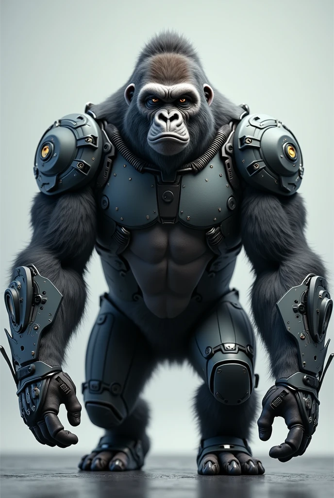 A gorilla wearing a tech t-shirt