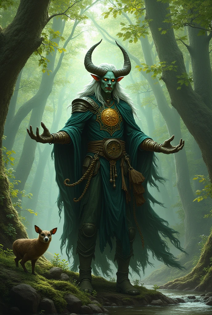 fking_mtg, award-winning portrait of a enchanted creature posed in a forest