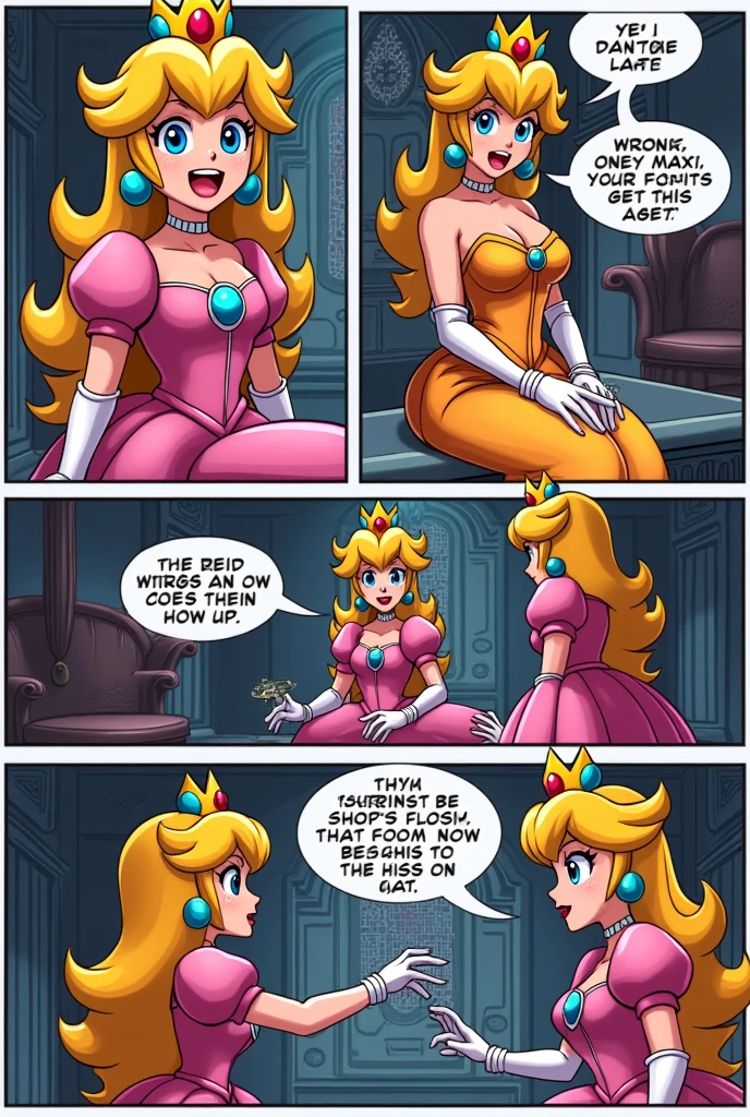 STICKER, (solid outline:1.3), (NSFW:1.2), A detailed illustration of a vivid Sexy Princess Peach from Mario kneeling down, bare breasts, pink thong, face view, Solo Female, big breasts, small golden crown, erect nipples, Full length View, high heeled boots, shoes visible, white gloves, no background, zoom out, centre model, vintage t-shirt design, in the style of hand drawing, 3D vector art, fantasy art, watercolour effect, Adobe Illustrator, hand-drawn, digital painting, low-poly, soft lighting, isometric style, retro aesthetic, focused on the character, 4K resolution, photo realistic rendering, using Cinema 4D,