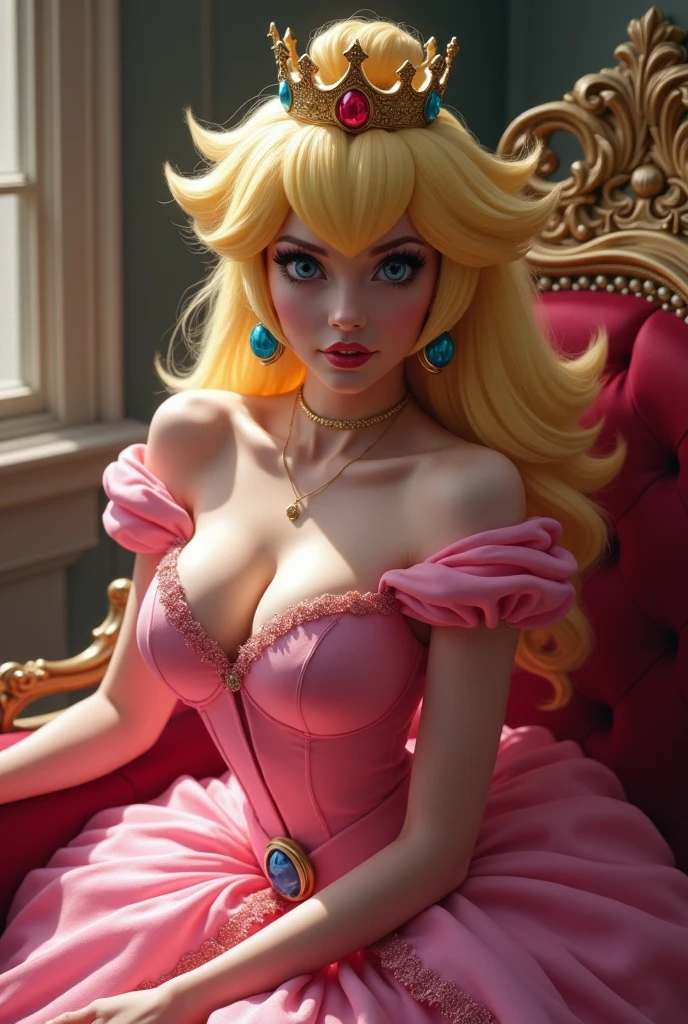 Rule 34 2d Princess peach as a bratty dominatrix spitting her saliva on your face while she is taking your money and being payed to be pretty and foot worshipped