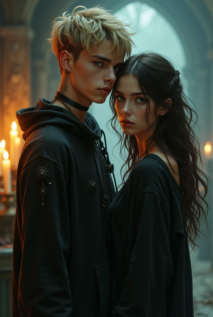 Crie um wallpaper no estilo dark fantasy com a frase "we belong wherever our hearts go"