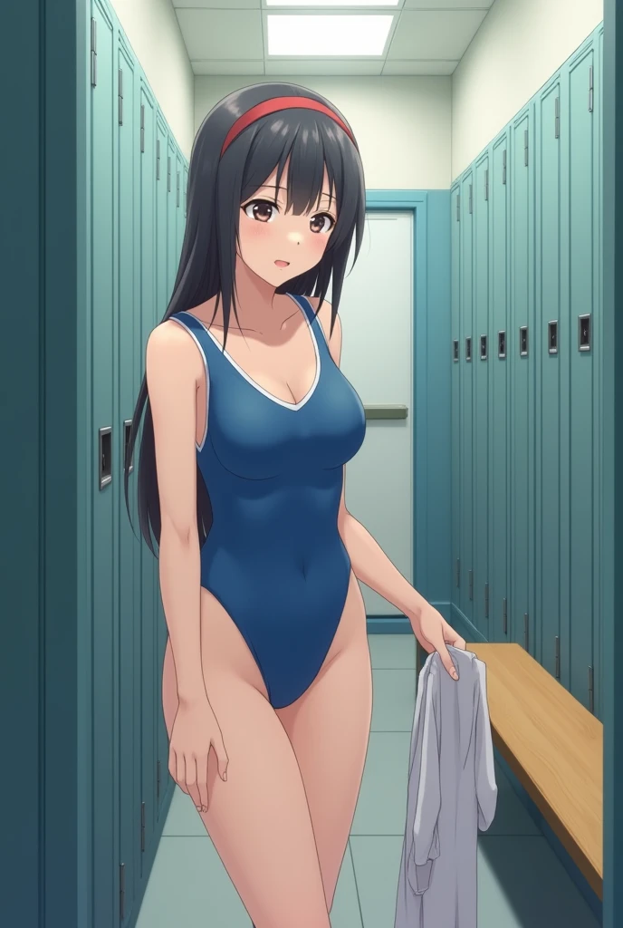 (masterpiece、highest quality、In 8K、High resolution:1.2)、alone、One Girl、 Rin Shibuya, Feeling embarrassed、blush、Look at the viewers、whole body、、Swimsuit、Glossy body、Poolside