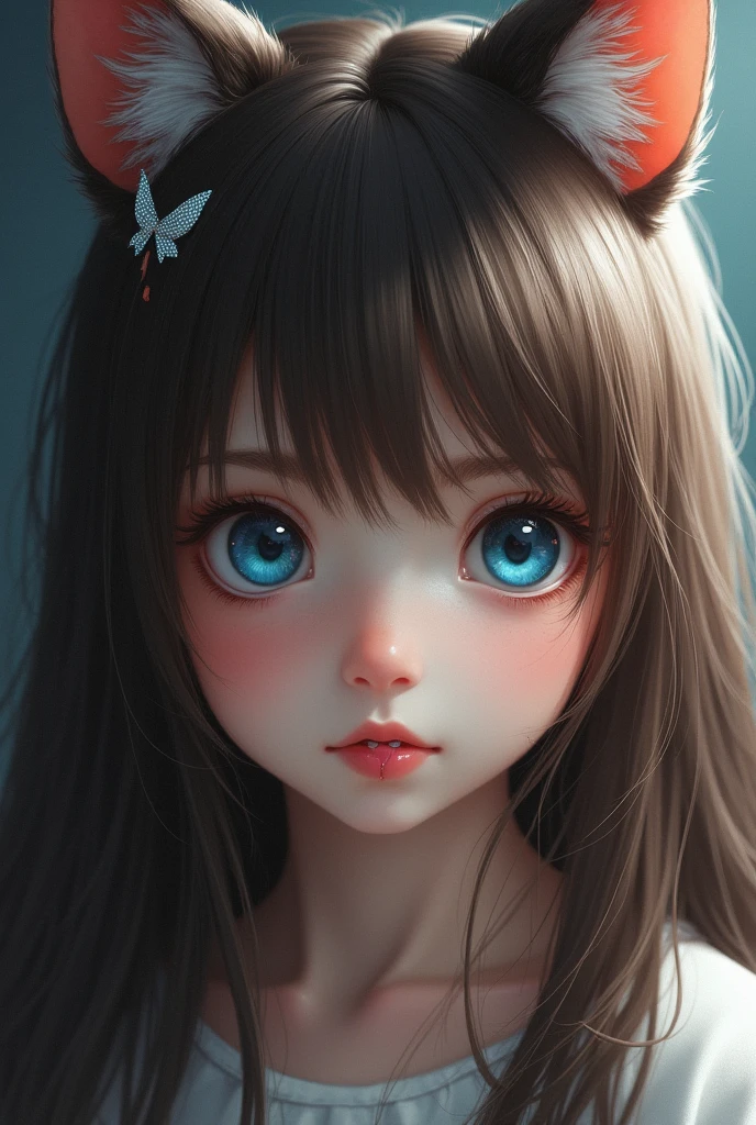 very cute tiny, Beauty full ??? girl, rim lighting, adorable big eyes, small, Perfect lighting, Sharp focus, hyper realistic, perfect eyes