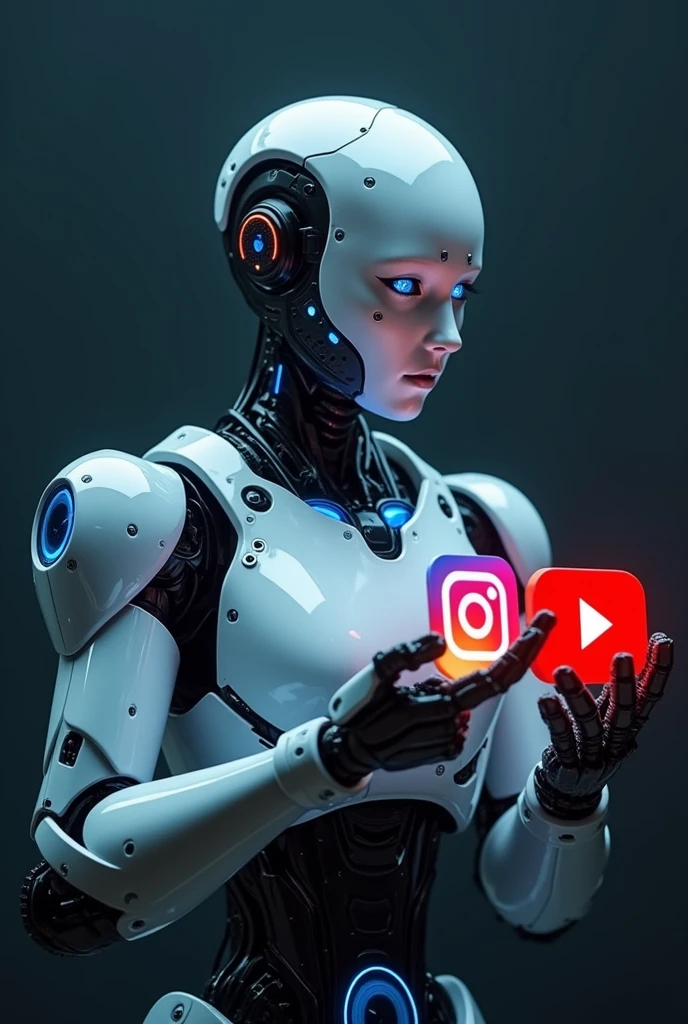 ( Generates an image of a robot over the minstagram logo, making it known that AI has arrived on instagram)