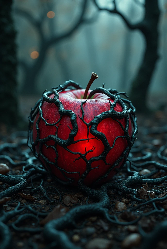 A blood stone crystallised apple