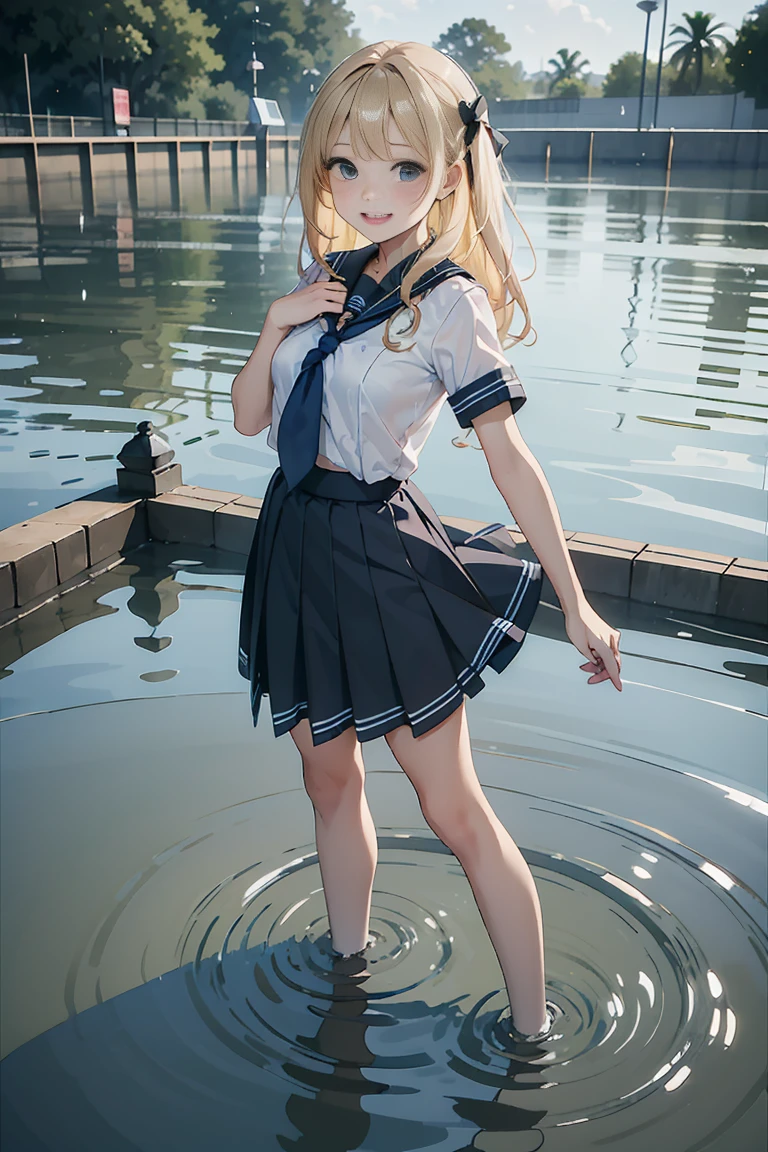 gorgeous olivia dunn with large perky tits, wearing a classic schoolgirl uniform, her wet see through white panties are impossible to miss with her skirt lifted up, ultra detailed, high definition, best quality