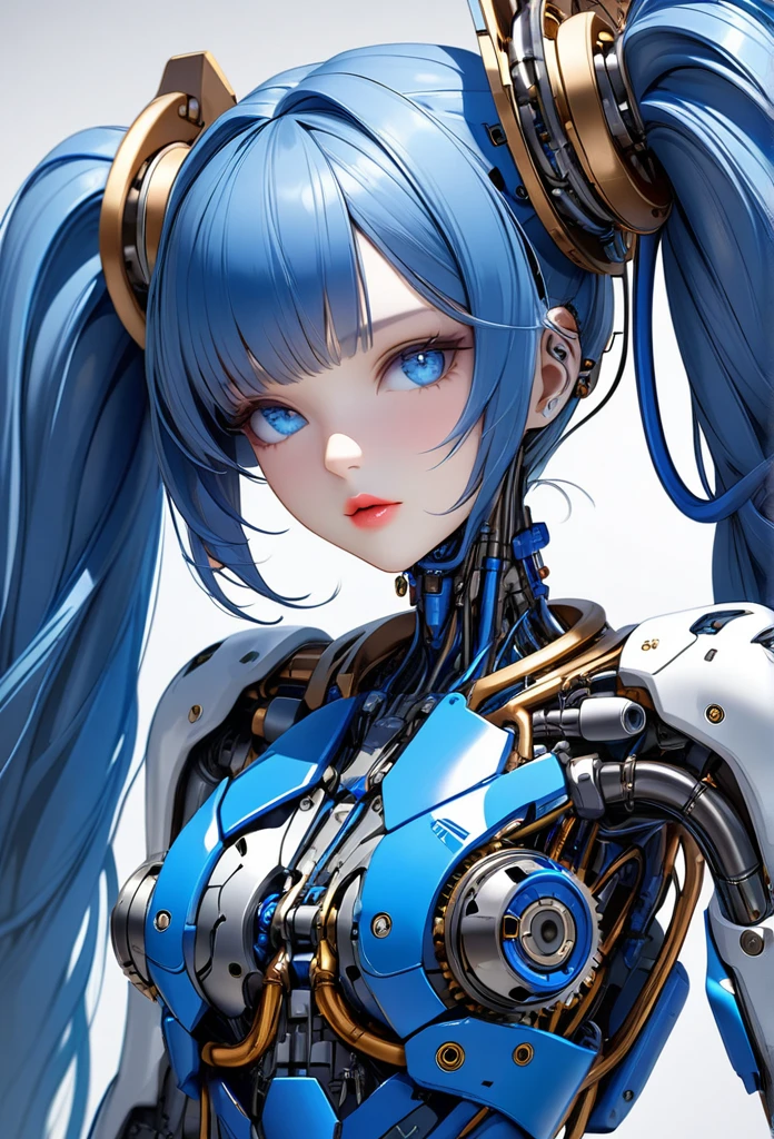 Highly detailed 8k octane.The apocalypse of an android girl、Girls.Blue hair in twin tails、Beautiful, captivating blue eyes、Detailed beautiful lips、Real Texture Skin、From the neck down, everything is made of machines、A beautiful and highly detailed android body in predominantly blue color、The mechanism of the machine can be seen in each part.、
break、Many thin blue tubes are connected to the girl&#39;s head, back and legs.、The tubes are collected and connected to a single machine in an abandoned laboratory.、The tube is long enough for the girl to move around、The building housing the laboratory has collapsed and is roofless.、The surrounding buildings collapsed and I felt despair.、Girls一人膝まづき絶望の縁に叩き込まれている、Roaring、It's raining quietly、Lots of puddles、Detailed depiction of the background、Realistic Rain、Side Shot、(Ultra HD、Masterpiece、Best Quality,4K 、8k、:1.5).Ultra Detail、Ultra-fine painting、High-quality octane rendering、Dramatic Lighting、Professional photography resolution、
