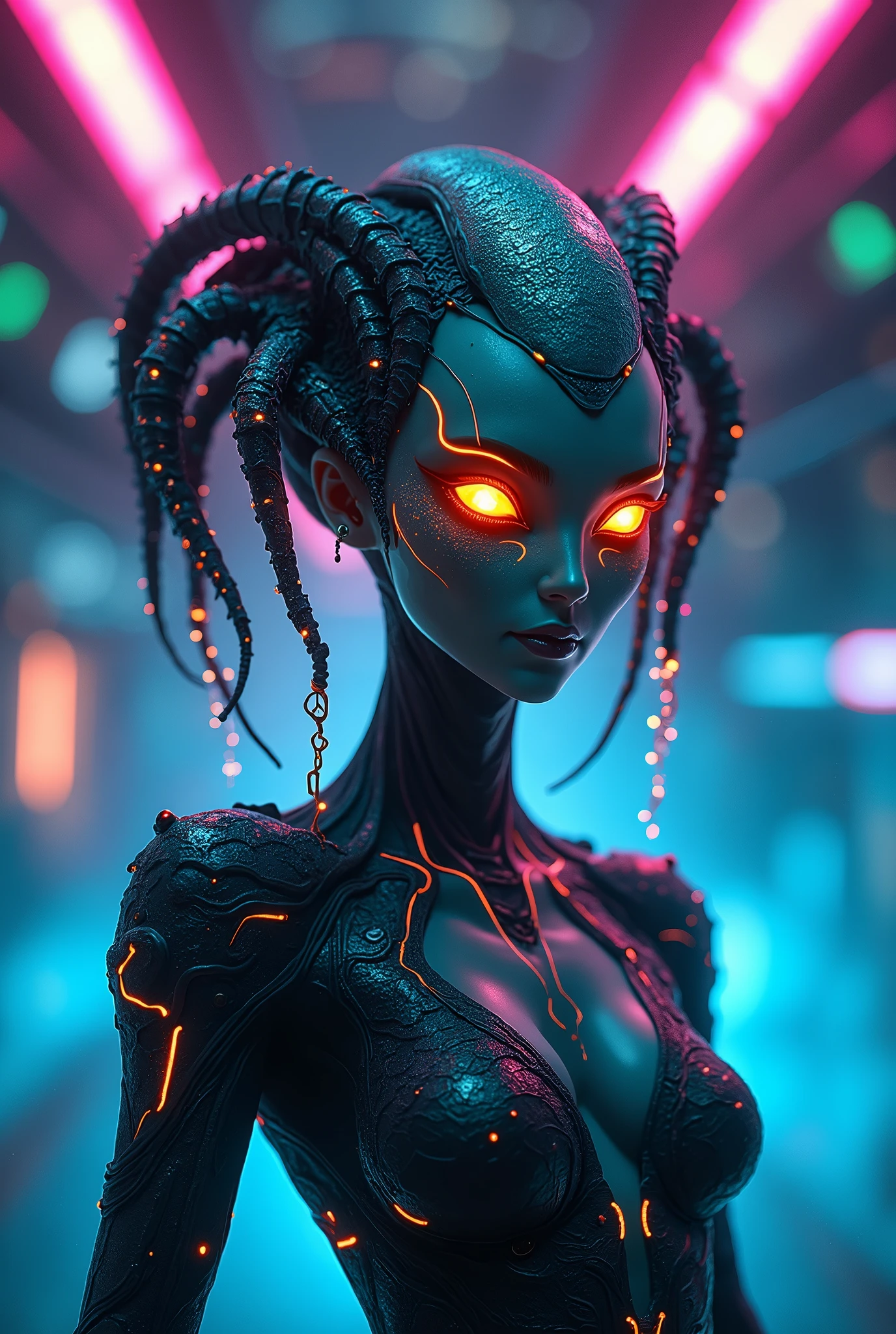 Night Cyberpunk Female Succubus