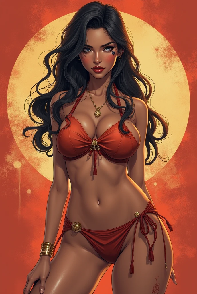 ((best quality)), ((masterpiece)), (detailed),(high-resolution:1.2),
1girl, Cixi, Classic outfit, navel,