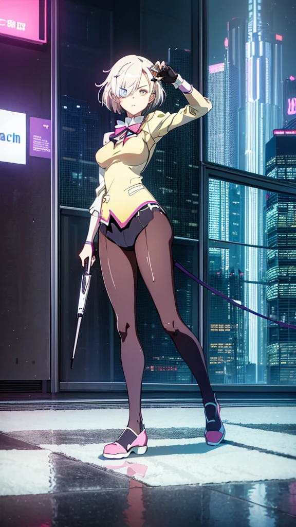 Anime style, Painting, absurderes、perfect anatomia、Lucy、highres, masterpiece, perfect ligthing, bloom, night, cinematic lighting, adult, perfect skin, female, (looking at camera:1.4), realistic skin, eyeliner, realistic, (photorealistic), oversized hoodie, big ass, shoes, lace panties, ((crowded subway)), standing.