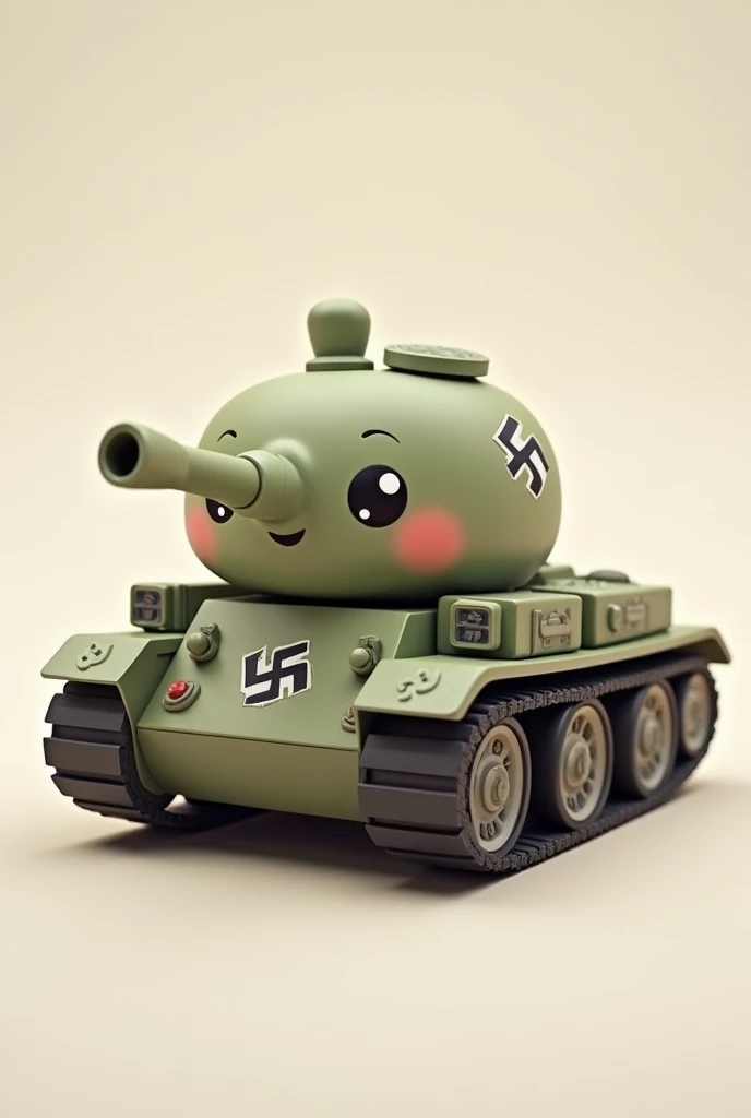I cried tank in cartoon style, with the acronym WtO stamped on it.