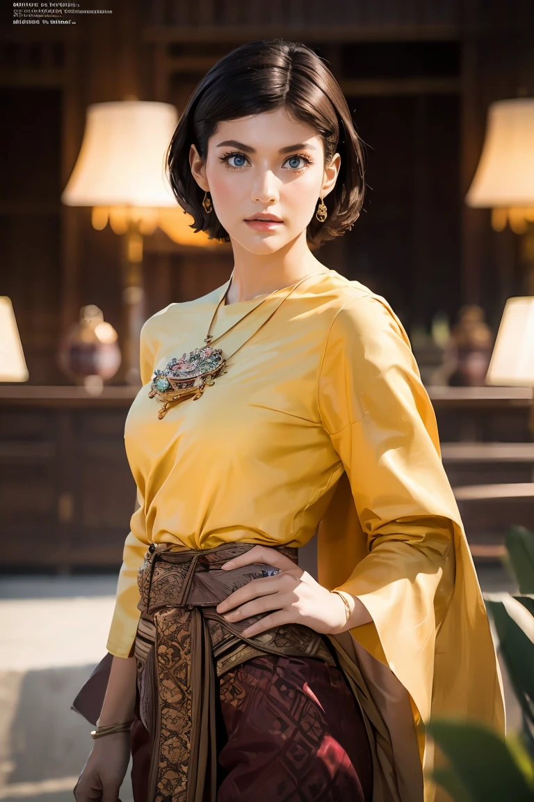 (RAW photo:1.2), (photorealistic:1.4),(masterpiece:1.3),(best quality:1.4),ultra high res,(detailed eyes),(detailed facial features),(detailed clothes features),HDR,8k resolution, solo focus,thai tradition dress,tradition shawl ,golden jewelry,1 girl ,facing to viewer,full body, depth of field,cinematic light,(adorable  girl with rim lighting :1.2), (((perfect body shape ))),,2 ,(Eurasian face),(pale skin),(gorgeous short hair:1.1),(dark hair:1.11)