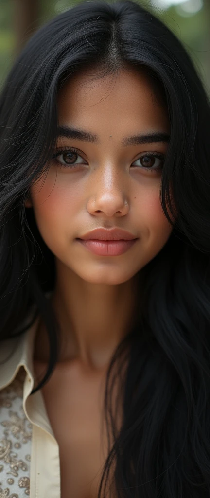 a photorealistic portrait of a stunningly beautiful tanned polynesian woman without light make-up, extremely detailed light green eyes, detailed symmetric realistic face, extremely detailed natural texture, peach fuzz, windy long hair, masterpiece, absurdres, award winning photo by lee jeffries, nikon d850 film stock photograph, kodak portra 400 camera f1.6 lens, extremely detailed, amazing, fine detail, rich colors, hyper realistic lifelike texture, dramatic lighting, unrealengine, trending on artstation, cinestill 800 tungsten, looking at the viewer, photo realistic, RAW photo, TanvirTamim, high quality, highres, sharp focus, extremely detailed, cinematic lighting, 8k uhd,-imagine-