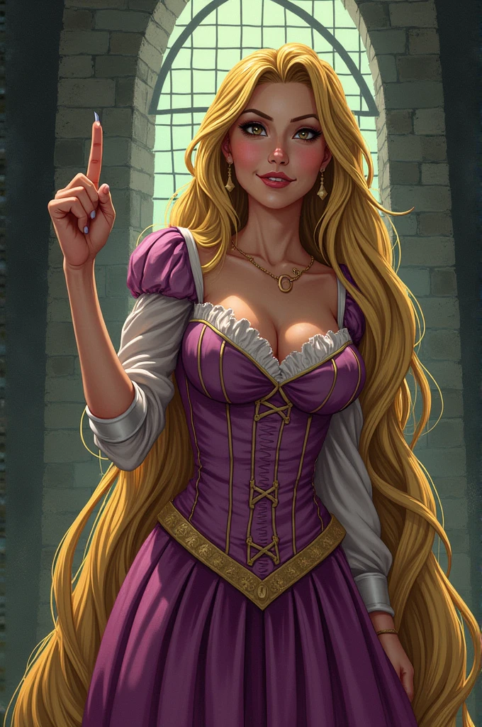 Rapunzel, Disney, Cartoon, Not realism, naked, reading a book