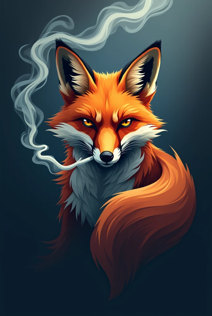 Make a smoking fox