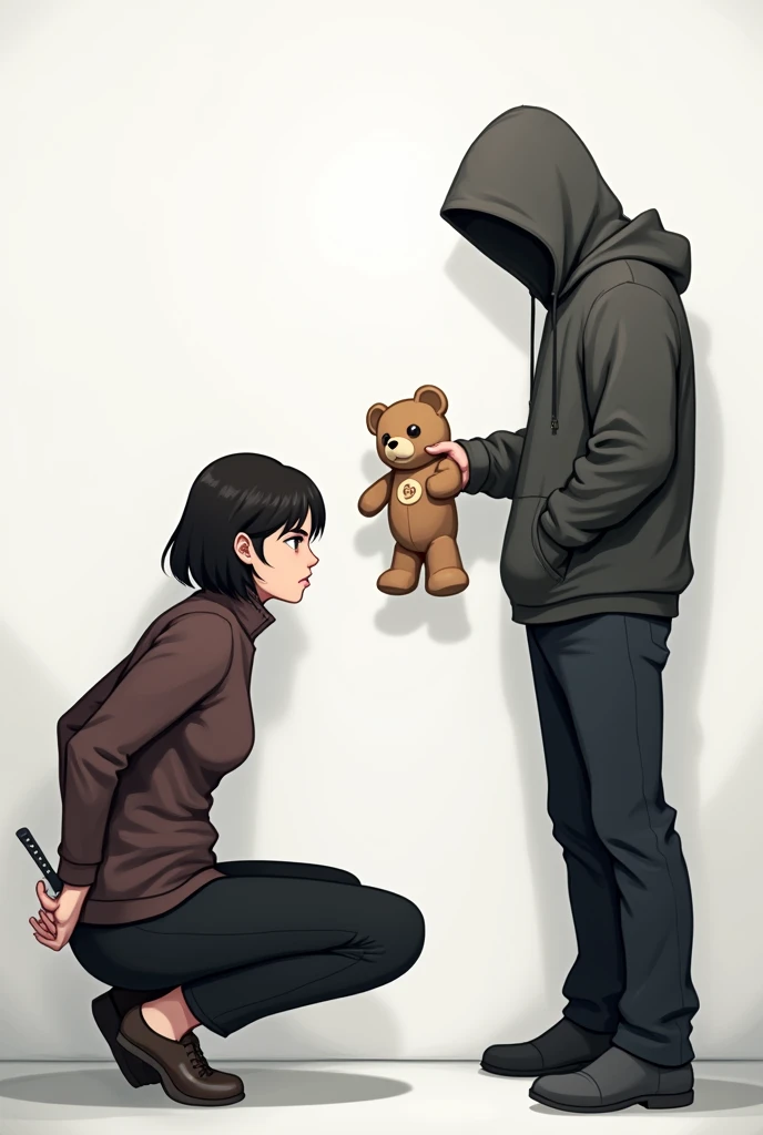 source_cartoon, rating_explicit, mime female, <lora:Mind_Freak:1>,ear sex, 1girl, hetero, kneeling, uncensored, pants, pants pull, belt, ahegao, BREAK white dick, adult, human, white testicles, score_9, score_8_up, score_7_up, score_6_up, score_5_up, score_4_up
