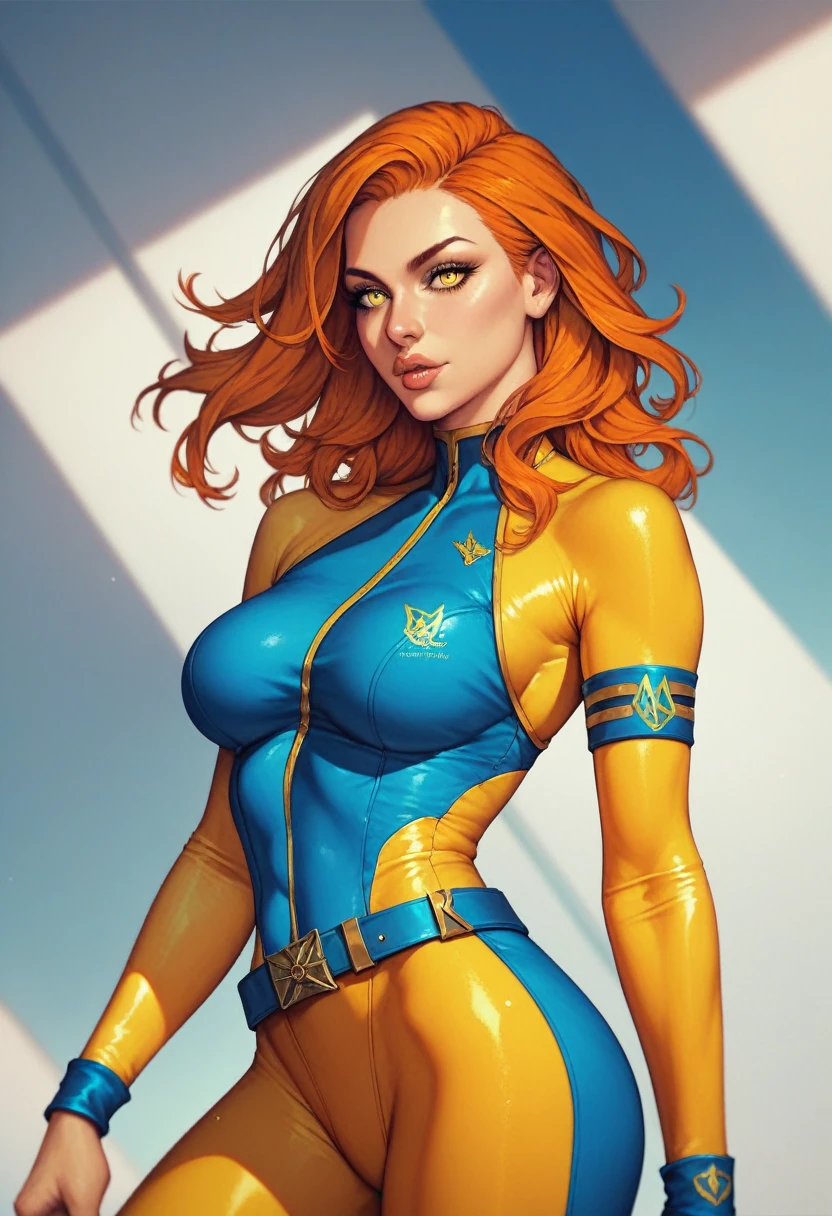 motor irreal:1.4,UHD,La mejor calidad:1.4, fotorrealista:1.4, textura de la piel:1.4, obra maestra:1.8,Cara perfecta Chica con vestido cyberpunk amarillo , medio futurista, Mezcla de gran mancha de mariquita, Cabello rubio largo y atado,Estilo cyberpunk:1.4 ,(Space Station:1.4),(Beautiful and detailed eye description)