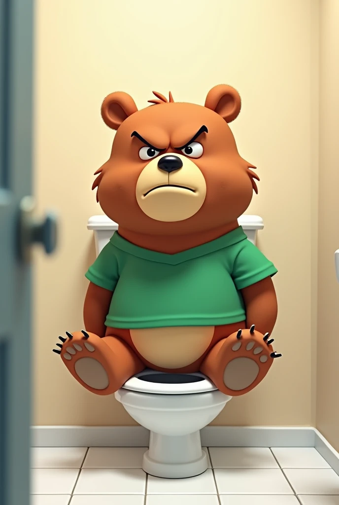 solo, golden retriever, three identical heads on one body, bald, golden retriever ears, tail, masculine, necks, pixar eyes, adult, male, 50 years old, by dramamine, (fat, dadbod, chubby, big belly, sweaty, yellow fur, bathroom background, (shirtless, nude, flaccid penis, hairy testicles, big nipples), correct hands, correct anatomy, (ultradetailed, best quality, detailed masterpiece, highly detailed masterpiece, 4k, professional cartoon), (natural pose, sitting on toilet, holding newspaper:1.5, nuanced expressions)