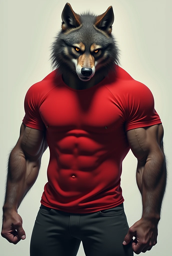 Furry, masculine, brawny, Only in underwear, with big penis.