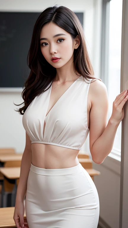 ((Big breasts, 18 year old girl, small head)), (()) Daylight, Sunlight, (Perfect body: 1.1), (Young), (Short wavy hair: 1.2), Full body shot, (Girl in uniform: 1.4, Button Up Shirt), (Very detailed CG8k wallpaper), (Very delicate and beautiful), (Masterpiece), (Best Quality: 1.0), (Ultra High Definition: 1.0), On the bed, Beautiful lighting, perfect lightning, realistic shadows, [High Resolution], Detailed skin, Super detailed, ((legs spread), (legs up), slouched (leg up), slim body), thighs, (beautiful long hair), , thin collarbone, soft navel, soft midriff, soft back, angle from above, sweaty, beautiful breasts, blush, photorealistic, realistic face, realistic eyes, small eyes, grin (colorful)) (cleavage))), (eyeliner), (mascara), (((thick white liquid dripping from the mouth))), ((thick white liquid dripping from the mouth))), ((thick white liquid dripping from the body)), ((very sweaty)) ((body dripping wet)) ((wet thighs)), (spreading thighs)), (thick white liquid dripping from the body))))