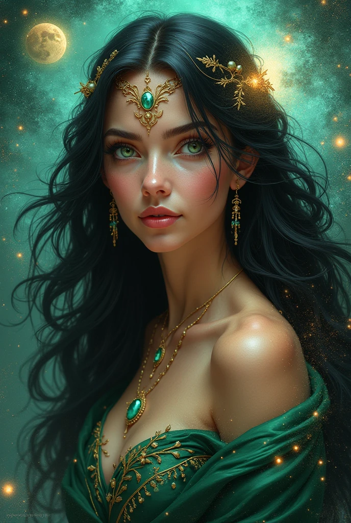 ((((Important: This image should be colorful and utilize all colors of the rainbow.)))), (((masterpiece))), (((best quality))), ((ultra-detailed)),(highly detailed CG illustration), ((an extremely delicate and beautiful)),cinematic light, Create a stunning fantasy artwork that mimics the style of currently trending masters of the genre. The art piece should contain elements of both mythic fantasy and fairytale fantasy with colorful accents. The character in the artwork is a delicate but strong figure with an aura of mystery and magic. The character should be with subtle breasts. Pay close attention to intricate facial features, such as mesmerizing eyes with vibrant colors and delicate shading. The character's clothing should be designed with gossamer feathers, silk, stunning embroidery, and subtle iridescent details. Incorporate vibrant colors, dynamic lighting, and detailed background elements to create a sense of awe and immersion. Include colorful flying magical birds and jewel-toned butterflies radiating a magical aura. Consider the latest trends in fantasy art, such as incorporating unique lighting effects, exploring dynamic and compelling composition techniques, and experimenting with unique color palettes. Take inspiration from the top artists on ArtStation and Midjourney. Camera: Choose an angle that highlights the character's beauty and enhances the magical majesty of the artwork. Lighting: Utilize atmospheric lighting techniques to create depth and mood. Resolution: Aim for a high-resolution artwork to showcase intricate details and clarity. Art Inspirations: Seek inspiration from the trending artists on ArtStation, exploring different styles, genres, and themes. 