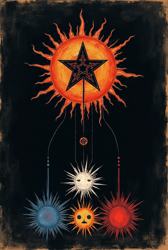 Machine virus and the inverted cure, Joan Miro and Kay Nielsen and Stephen Gammell deliver a dark abstract artistic surreal masterpiece, sharp colors, sinister, creepy, splash art, dark shine war, anti-binary, by Goru Fujita