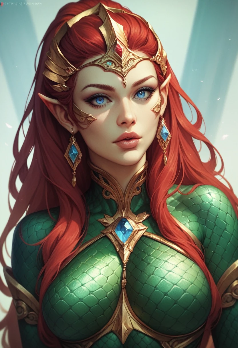 cthulhu priestess, waterpunk, deep cleavage intricate, headshot, highly detailed, digital painting, artstation, concept art, sharp focus, cinematic lighting, illustration, art by artgerm and greg rutkowski, alphonse mucha, cgsociety