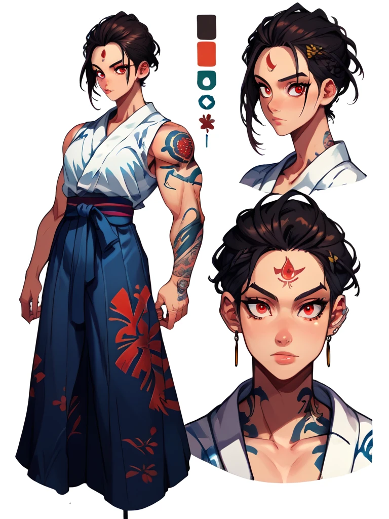 score_9, score_8_up, score_7_up, score_6_up, (CharacterSheet:1), 1boy, muscular, yakuza, topless, tattoo, yukata, red eyes, simple white background, dynamic pose, sexy, reference sheet, (full body, from side, front:1.1), upper body, cartoon,
CharacterDesignXL