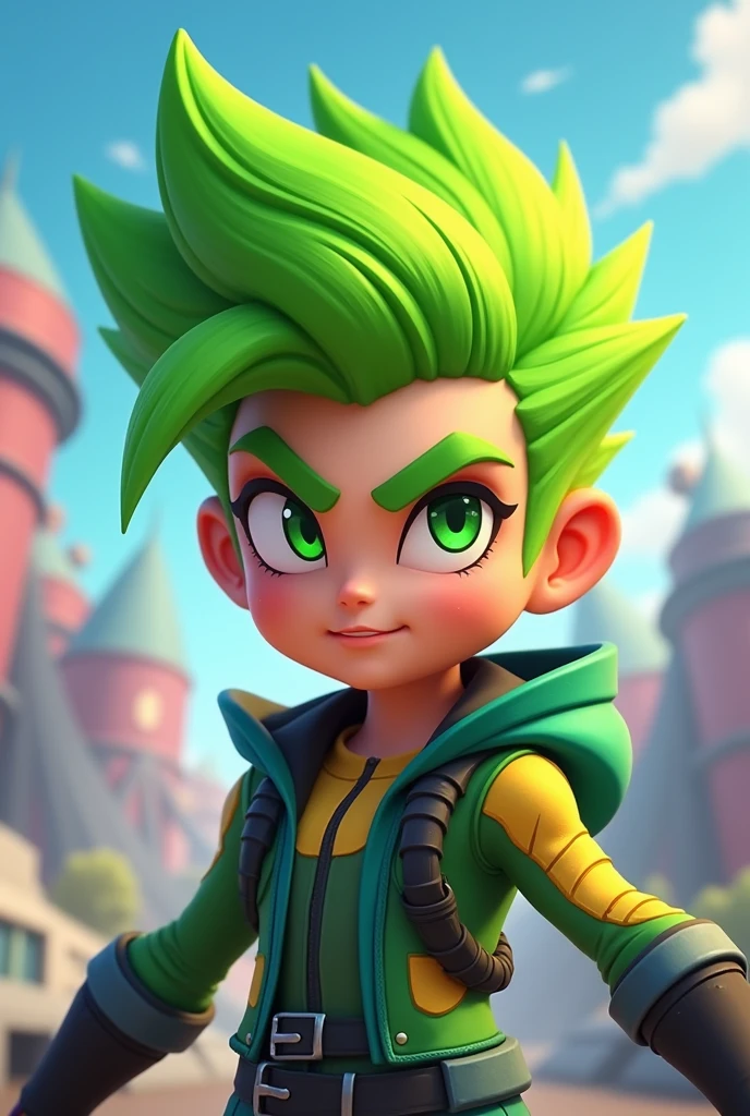 Man with green hair and blue eyes minecraft skin