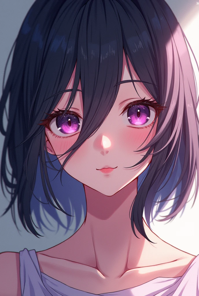 ((masterpiece)), ((Highest quality)), (Portrait of a beautiful girl), Eye for perfect detail, Face in perfect detail, Very elaborate nose, Open your mouth, Radom Color Shorts, Perfect Teeth, Exposing shoulders, Charm, Perfect Face, Dimples on cheeks, Depth of written boundary, High resolution, ((Realistic skin texture)), (Well-proportioned hands), Thin lips, Random color hair, Floating multicolored hair, Narrow waist, Japanese、high school student、cute、Exposed chest、Sexy
