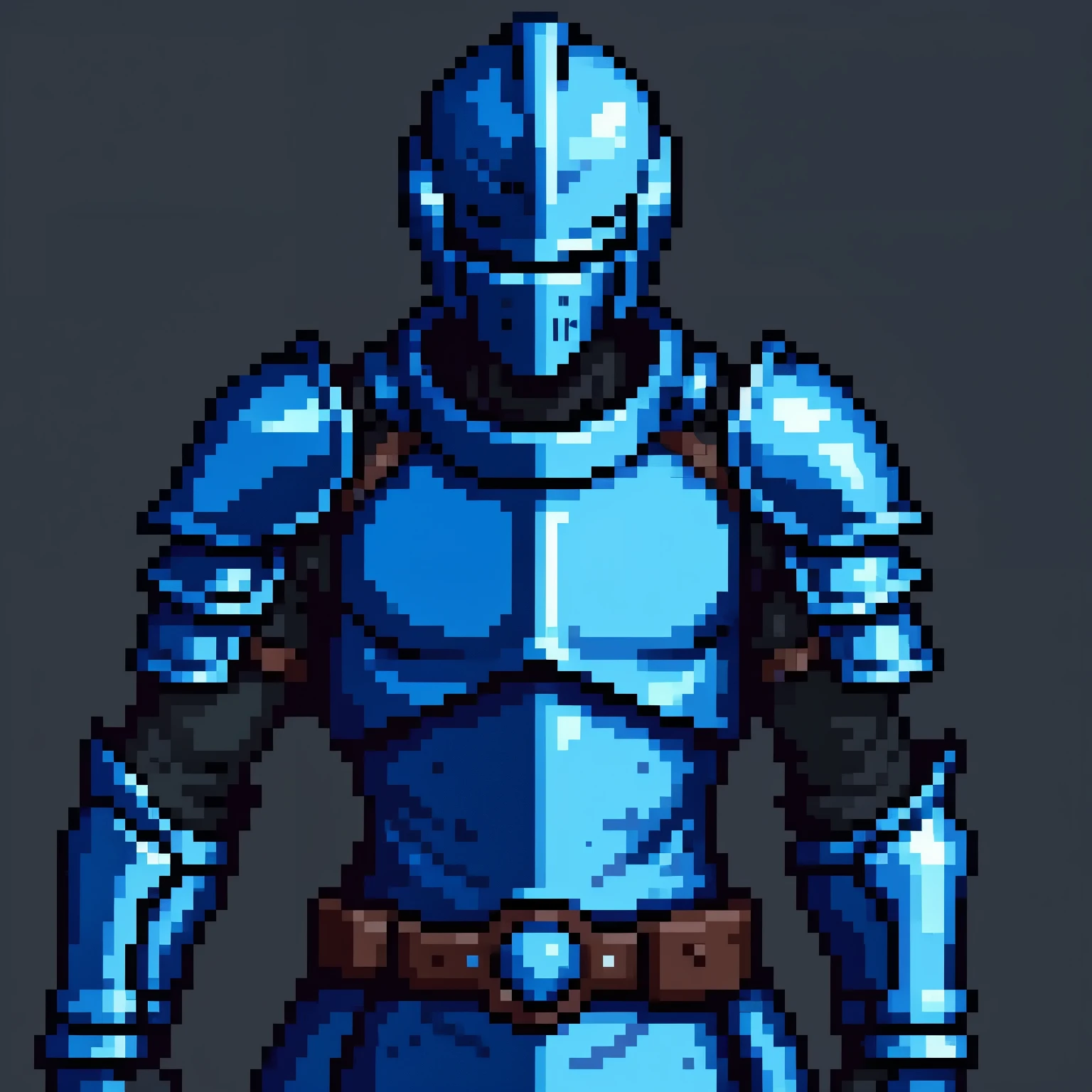 A Blue Knight without a background.