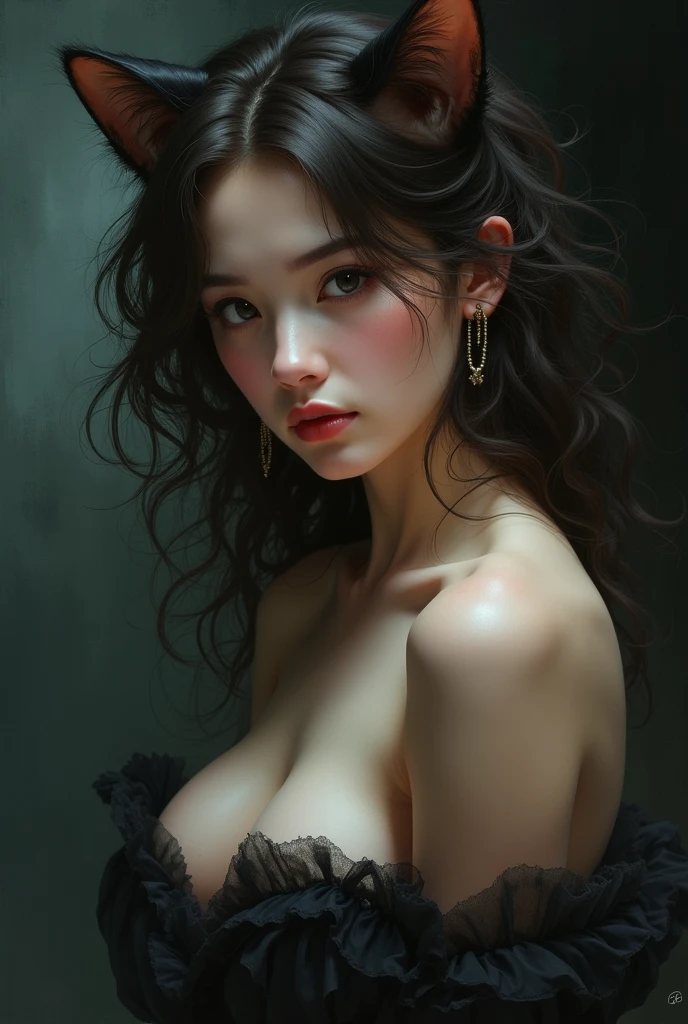 Masterpiece、Luxurious Theater of Sin、Very beautiful classy dancer、fallen ballet、Dancing naked、very embarrassing、pity、miserable、sad、despair、Uncontrolled evil pleasures、agony、full of sweat、Beautiful abundant breasts、Cold、ballet pose、slim and slender body, black hair, hair bobbles, wince, longeyelashes, solid circle eyes, light smile, ear blush, fang, ccurate, surrealism, drop shadow, anaglyph, stereogram, Tachi-e, Pov, atmospheric perspective, 8k, super detail, best quality