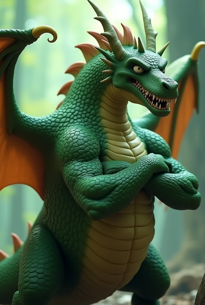 A female dragon with her vagina open