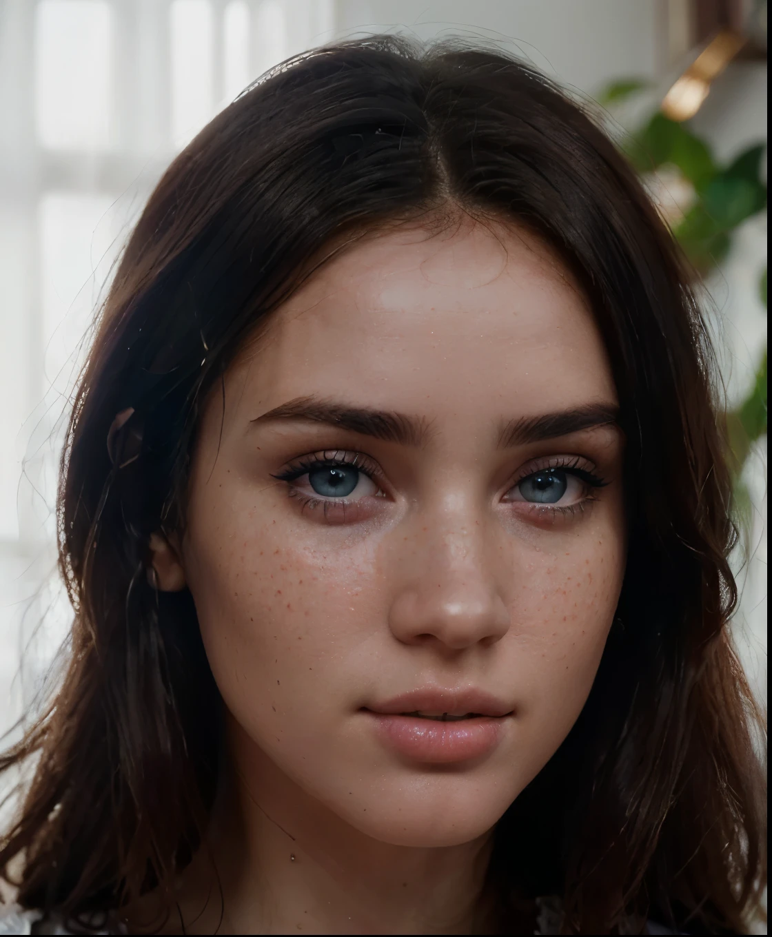 (best quality, hyperdetailed photography:1.2), beautiful lady, freckles, natural makeup, soft light, pink lips, blue eyes, perfect face ,head portrait, cover, (detailed beautiful face, detail skin texture, ultra-detailed body:1.1) sexy girl,,,, realistic skin texture extreme details, 1 woman, 8k, photorealistic, (close-up, editorial photograph of a 1 woman), (highly detailed face:1.4) (smile:0.7) (background inside white, moody, private study:1.3) POV, by lee jeffries, nikon d850, film stock photograph ,4 kodak portra 400 ,camera f1.6 lens ,rich colors, hyper realistic ,lifelike texture, natural lighting , cinestill 800, natural makeup , too white skin, ultra realistic 8k cg, (white background, delicate pattern, intricate detail, highly detailed, fine details), best quality, (photorealistic:1.4),beautiful lighting, absurdres, RAW photo, film grain, ((slim girl, close-up, portrait)) 20 years old, jennifer connelly, ana de armas, megan fox, too white skin, too young woman