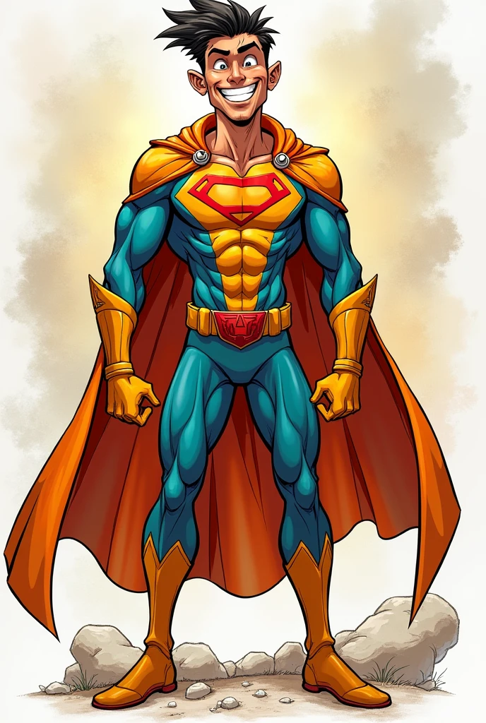 wsma1985, cartoon, vibrant colors, hero, mystical, magic, best quality, masterpiece, flat color,
