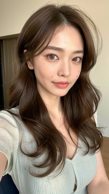 ((highest quality)), ((masterpiece)), (detailed), Perfect Face、woman、Hostess、Wavy Hair、Fair skin、