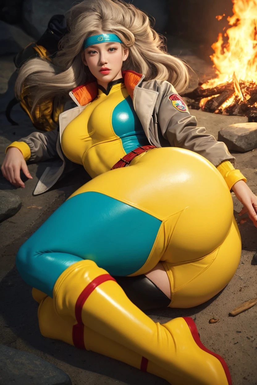 ((best quality)), ((masterpiece)), (detailed), perfect face, ((best quality)), ((masterpiece)), (detailed), Big tits girl, dragonball style, energie aura around a girl, goku, dragon ball, orange clothes,((power)), angry, energie, super powered, ((stocking)), ((wearing orange mask)), ((volt energie around the girl)), ((sexy)), more fire, ((more dragon balls)) ,(lightning), big  on focus, (posing with her ) dragon balls, (((android 18 character))), white hair, very sexy, erotic, (her clothes are very torn), (((she is looking at a dragon ball))), stocking, garter belts