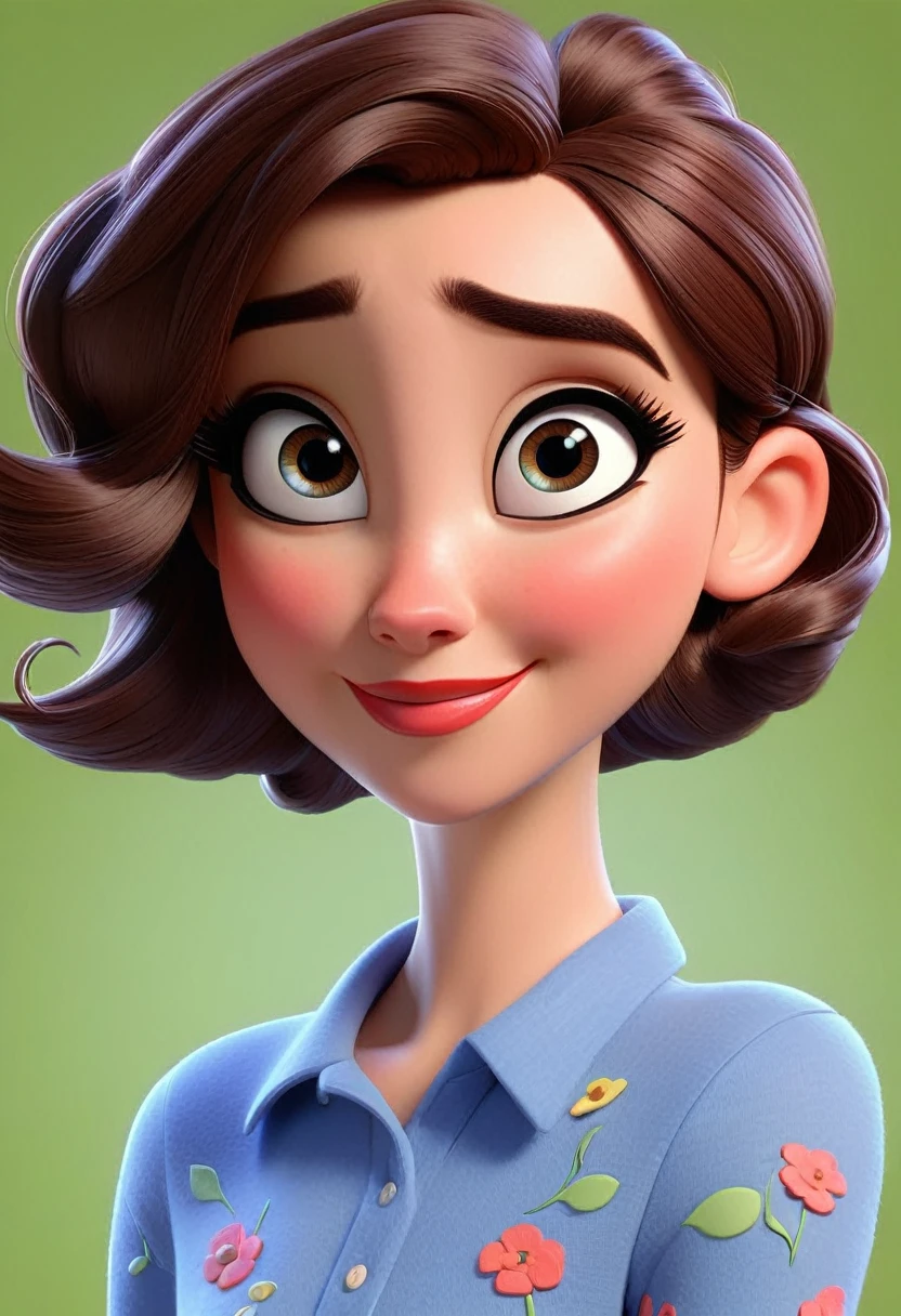 Pixar 3D cartoon character style woman 