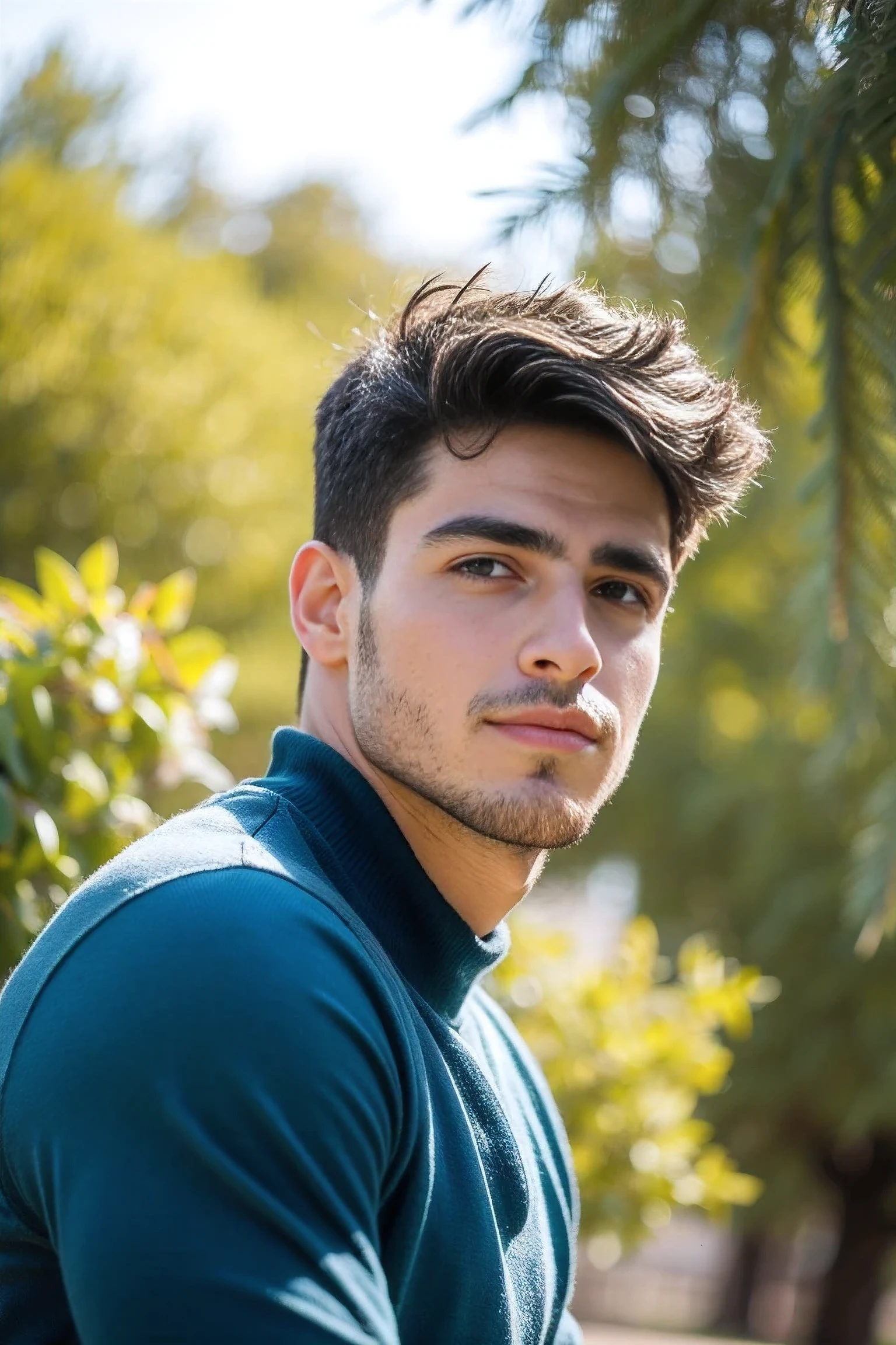 Realistic , Handsome Spanish ,outdoor