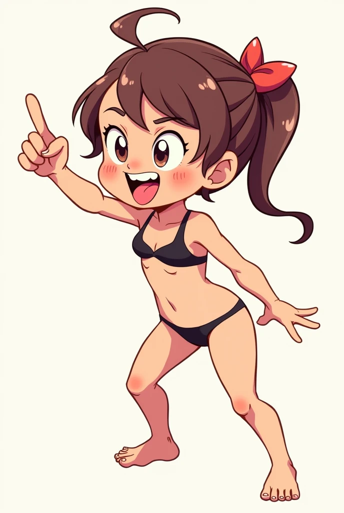 naked girl drawing poses, full body, feat, brunet hair, fit, 18, smiling, shy, embarrassed, hiding herself with her hands, kicking in front of her