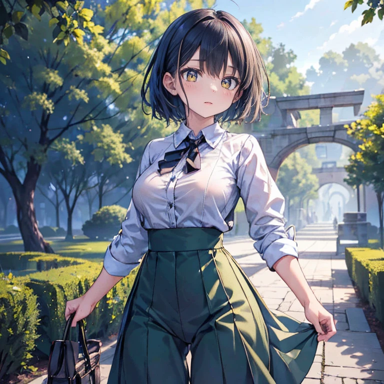 A pokémon、Suzuna、Twin-tailed、One side up、Break the blazer、the whole body is wet、Underwear with showing through、full of sweat、a blue skirt、pleatedskirt、student clothes、summer clothing、BREAK (masterpiece:1.2)、top-quality、hight resolution、unity 8k wall paper、(illustratio:0.8)、(beatiful detailed eyes:1.6)、extra detailed face、Perfect litthing、Highly detailed CG、 (perfect hand、perfect anatomia)、A smile、Naughty big、large full breasts、,(Skirt lift:1.3), (Black panties:1.3)、(Skirt that rolls up:1.3)、(Fully exposed panties:1.5),(is standing:1.3)、outside of house、plein air、