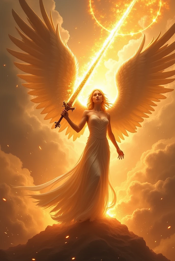 archangel holding flaming sword