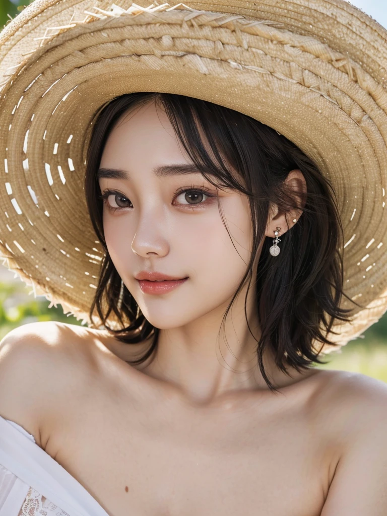 Lying in bed:1.88、Very listless expression、(((A loose-fitting camisole、The shoulder strap is off:1.52))),barefoot,One Girl,Realistic,Bedroom、((Extremely precise and accurate ???????:1.0、Hands have five fingers、Five fingers on the feet)), (photo Realistic:1.4), (hyper Realistic:1.4), (最高品質のRealisticな肌の質感:1.4), (Improvement of quality:1.4), (Enhances the beauty of skin texture:1.1), Clean and glowing skin, mesh, thin:1.2, (Realistic:1.3), Realisticなライティング, (Smoother lighting:1.05), (Improving the quality of cinema lighting:0.9), Backlight, A gentle light on your face, Ray Tracing, (Bright light:1.2), 32K, One Japanese woman, fine grain, Detailed face, (Film Grain:1.1),(Accentuates body lines:1.1), High resolution, Natural look, Kind eyes, Improves hair quality, Delicate light and shadow, Transparent muscles, Graceful pose, Beautiful Eyes, Sharp details, Soft light reflection, Beautiful contours, Delicate skin tone, Fine hair texture, Natural background,
