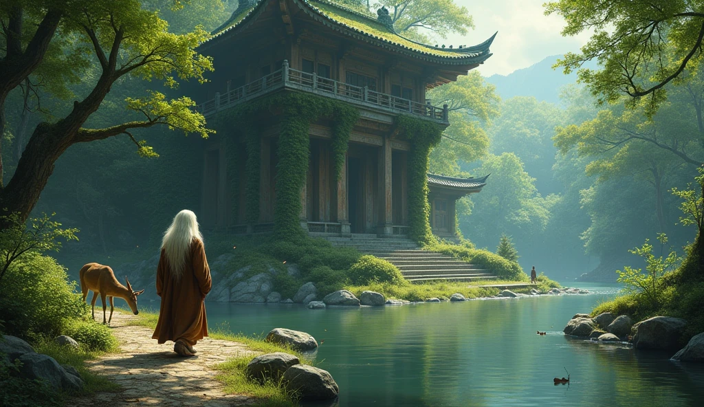 (raw photo:1.5，master-piece，best qulity，ultra-highresolution，8k)， (depthoffield:1.5，finelydetail，Realistic :1.5)， Ethereal landscapes and detailed cities， A clear sky，Majestic peaks and ruins in the distance，Surreal style