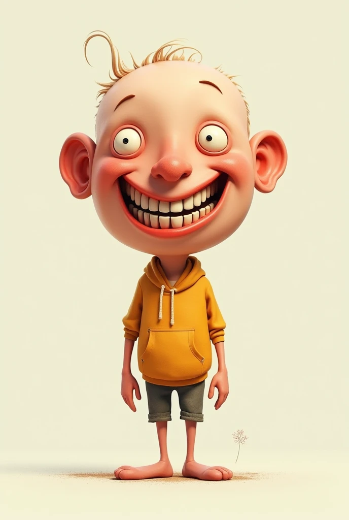 A fat blond boy with golden teeth looking like a whiny little bitch 