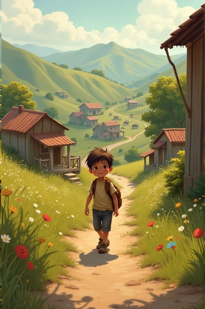 Boy with outskirts 
