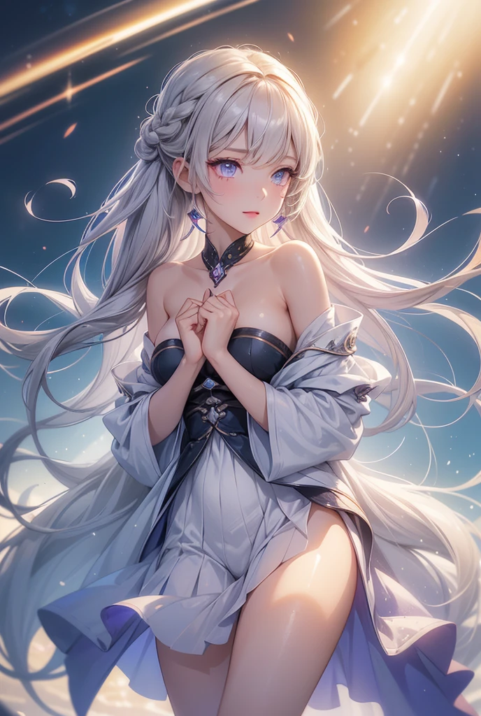 ((masterpiece)), ((Best quality)), (high resolution), (illustration), (an extremely delicate and beautiful), (ultra detailed beautiful face and eyes), nsfw,   1girl, leaning forward,  YukineChris, long hair, purple eyes, twintails, low twintails, ahoge, large breasts,volumetric lightning, 
detailed skin texture, detailed, volumetric shadow, anime screencap,Highest quality, Sorceress, ancient babylonian nobility, ((tan skin:1.2)), (brown skin color),Long hair, twin braids, hair ornament, wine colored hair, smile, Below average size breasts, bare shoulders, Leg spread、Groin、Yukine Chris、Wet condition
NUDE、Wet_shirt,Wet _underwear、tear_underwear
8K, masterpiece, Best_quality, high_resolution, ultra_details, detailed, 1girl, 独奏, looking_at_viewer, upper_body, braid, bangs, white_hair, hair_ribbon, hair_between_eyes, 
sidelocks,depth_of_field,light_particles,、french_braid, sharp focus, perfect hands, perfect face, perfect eyes, perfect light, dynamic light, natural light, Masterpiece, Best quality, Ass、hip、open  leg、under pants、NUDE、anal