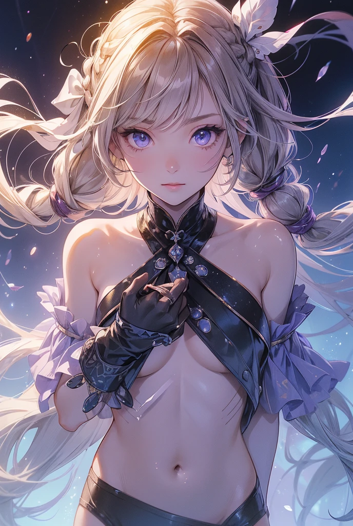 ((masterpiece)), ((Best quality)), (high resolution), (illustration), (an extremely delicate and beautiful), (ultra detailed beautiful face and eyes), nsfw,   1girl, leaning forward,  YukineChris, long hair, purple eyes, twintails, low twintails, ahoge, large breasts,volumetric lightning, 
detailed skin texture, detailed, volumetric shadow, anime screencap,Highest quality, Sorceress, ancient babylonian nobility, ((tan skin:1.2)), (brown skin color),Long hair, twin braids, hair ornament, wine colored hair, smile, Below average size breasts, bare shoulders, Leg spread、Groin、Yukine Chris、Wet condition
NUDE、Wet_shirt,Wet _underwear、tear_underwear
8K, masterpiece, Best_quality, high_resolution, ultra_details, detailed, 1girl, 独奏, looking_at_viewer, upper_body, braid, bangs, white_hair, hair_ribbon, hair_between_eyes, 
sidelocks,depth_of_field,light_particles,、french_braid, sharp focus, perfect hands, perfect face, perfect eyes, perfect light, dynamic light, natural light, Masterpiece, Best quality, Ass、hip、open  leg、under pants、NUDE、anal